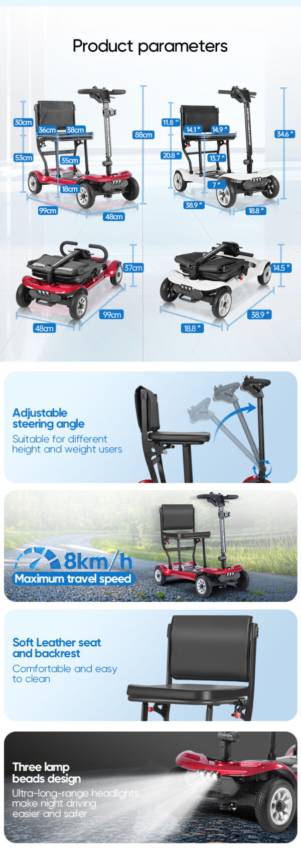 Mobility Scooter EY985 (Red)